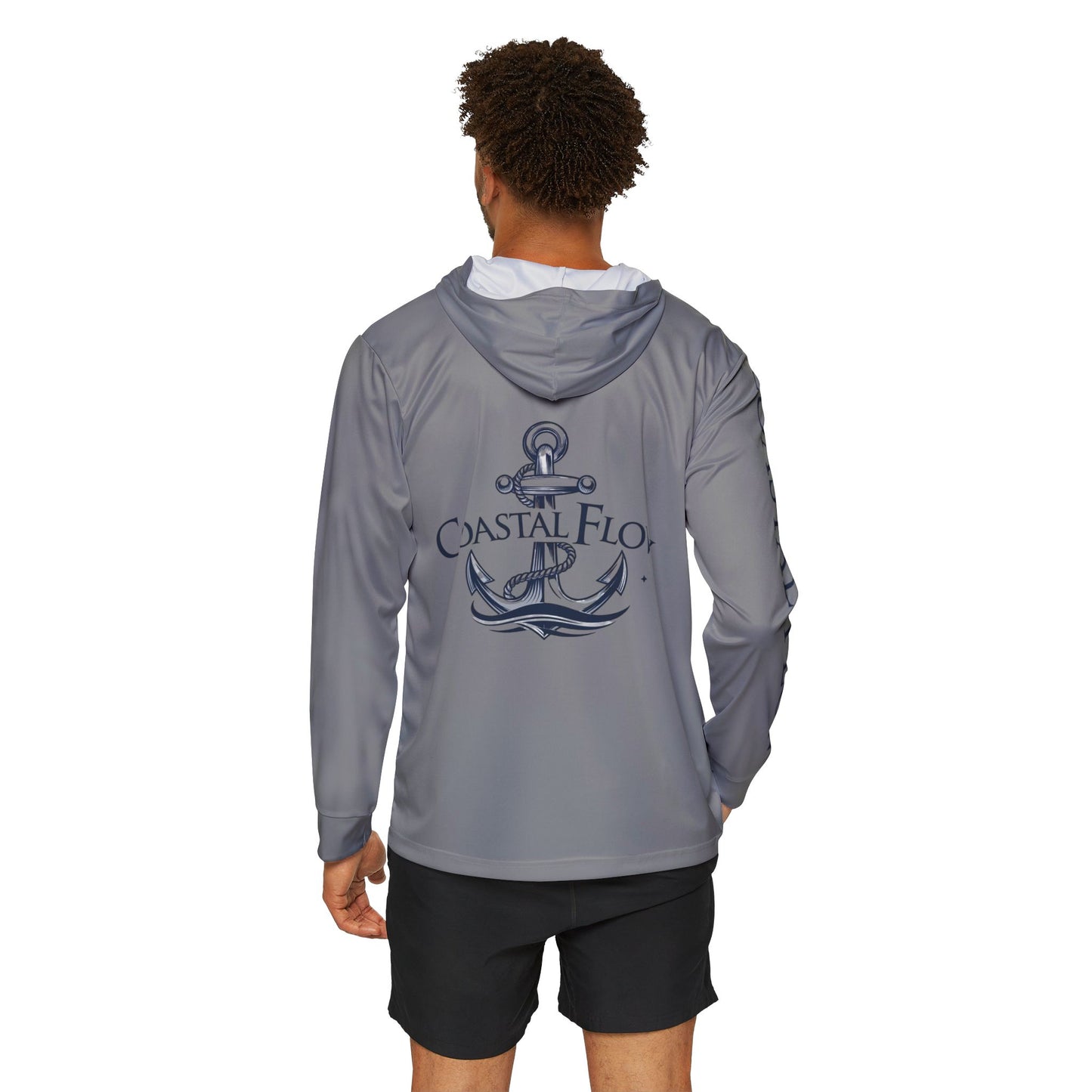 Light Hoodie With Anchor Design (Grey)