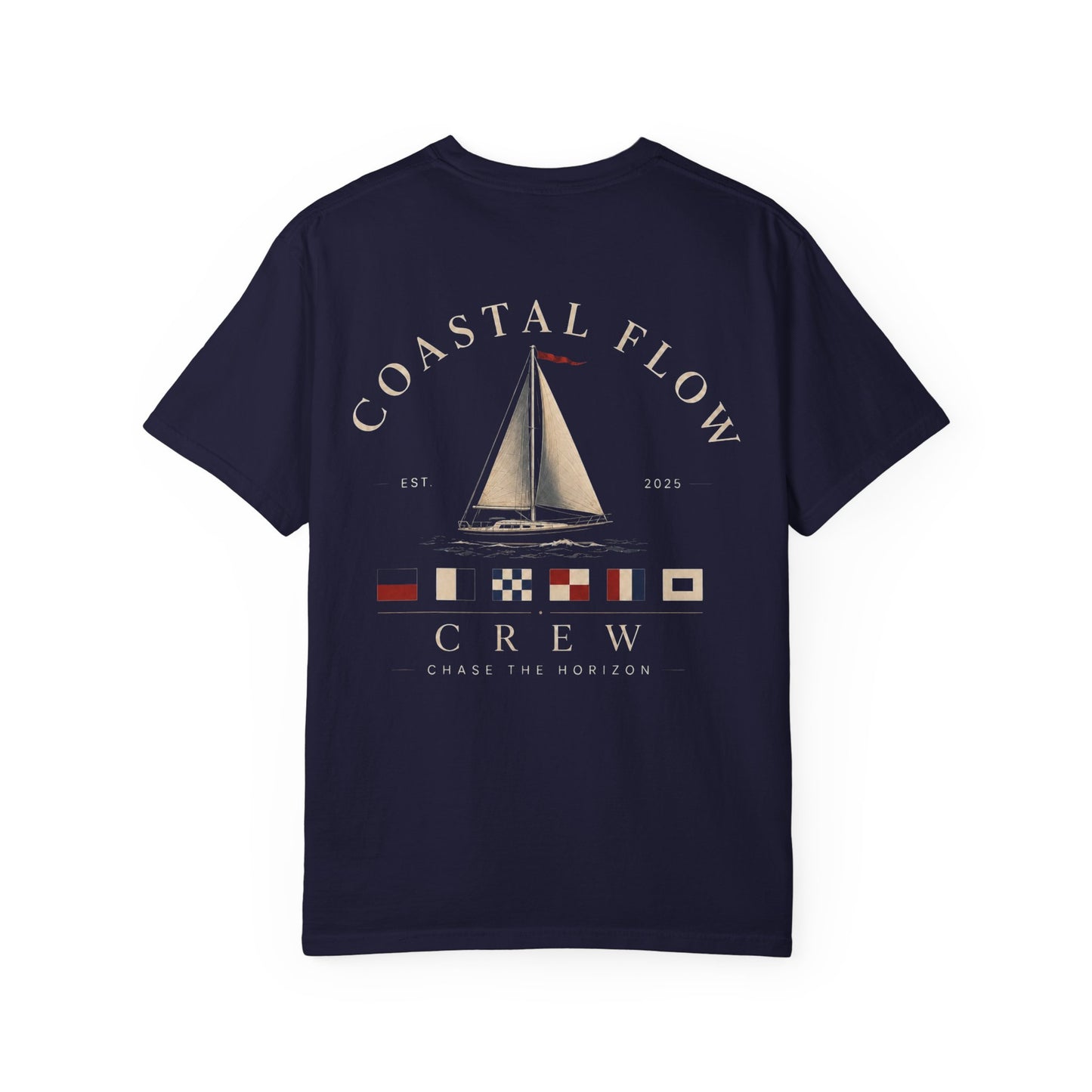 Sailboat Coastal Vibes T-Shirt — 'Coastal Vibe' Graphic Tee