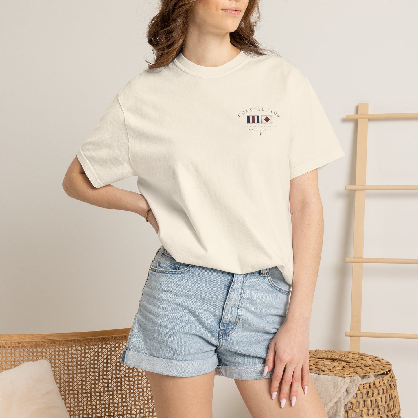 Coastal Flow Nantucket Map T-Shirt