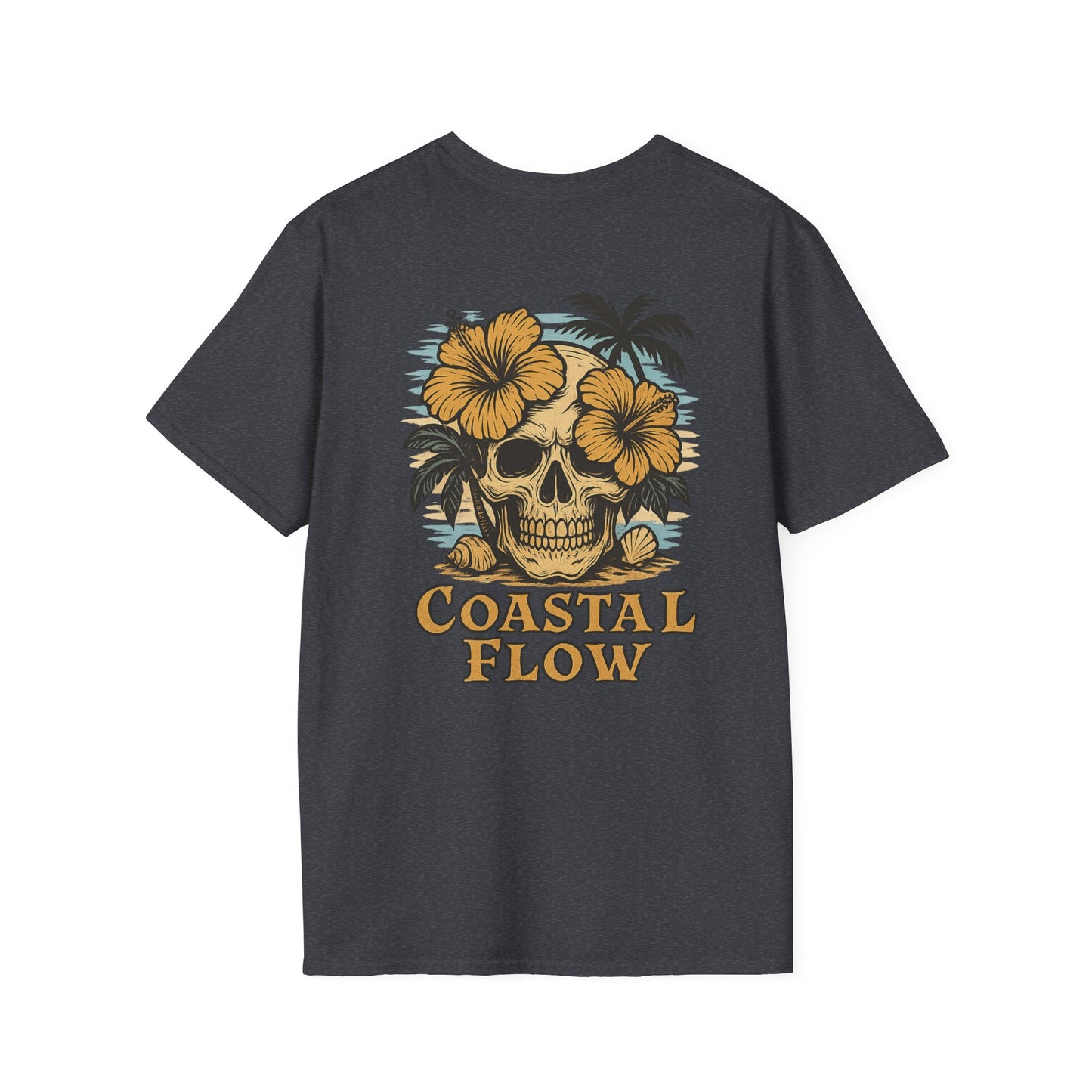 Coastal Flow Colored Skull T-Shirt