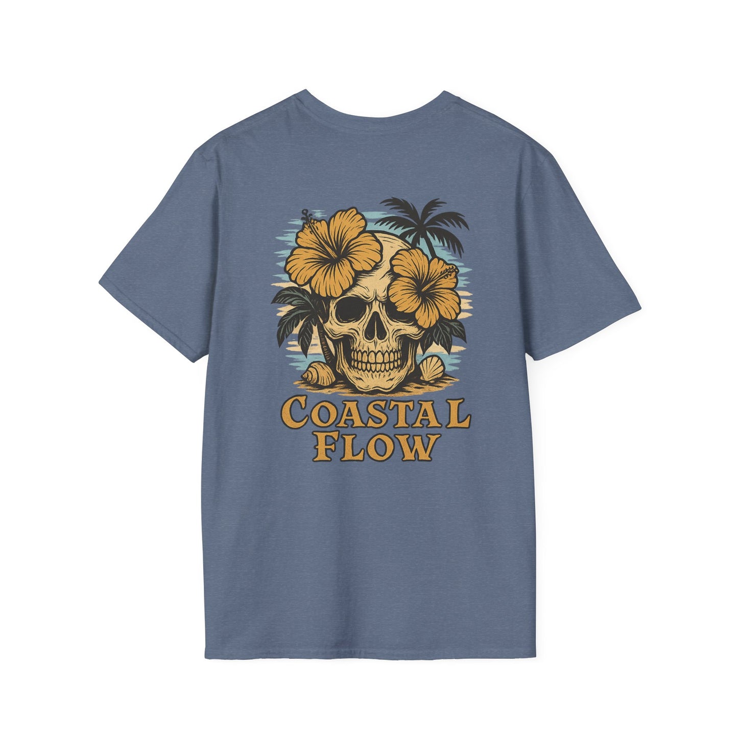 Coastal Flow Colored Skull T-Shirt