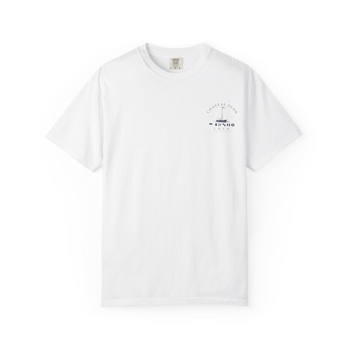 Coastal Flow Crew T‑Shirt — Nautical Sailboat Graphic