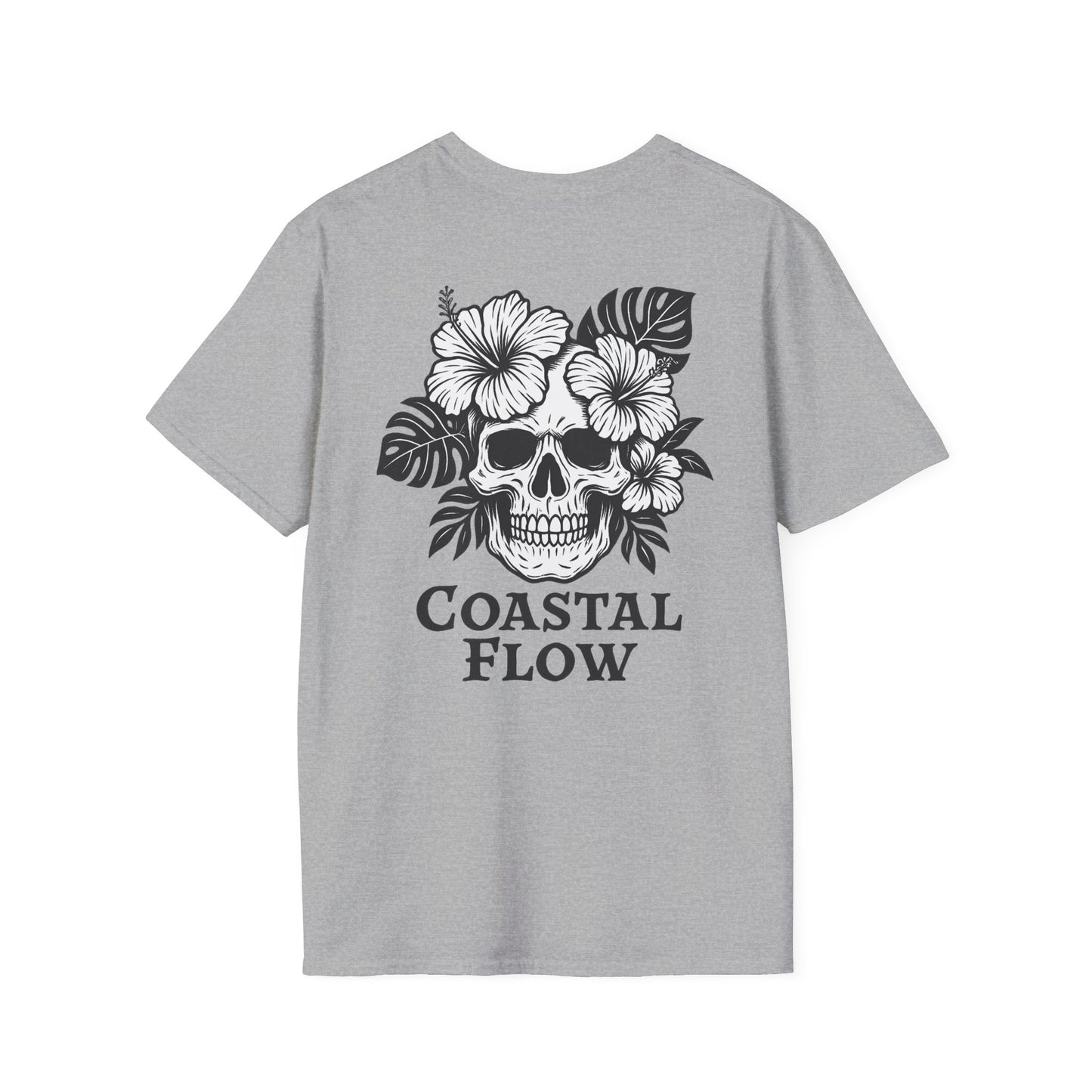 Coastal Flow Black Skull T-Shirt