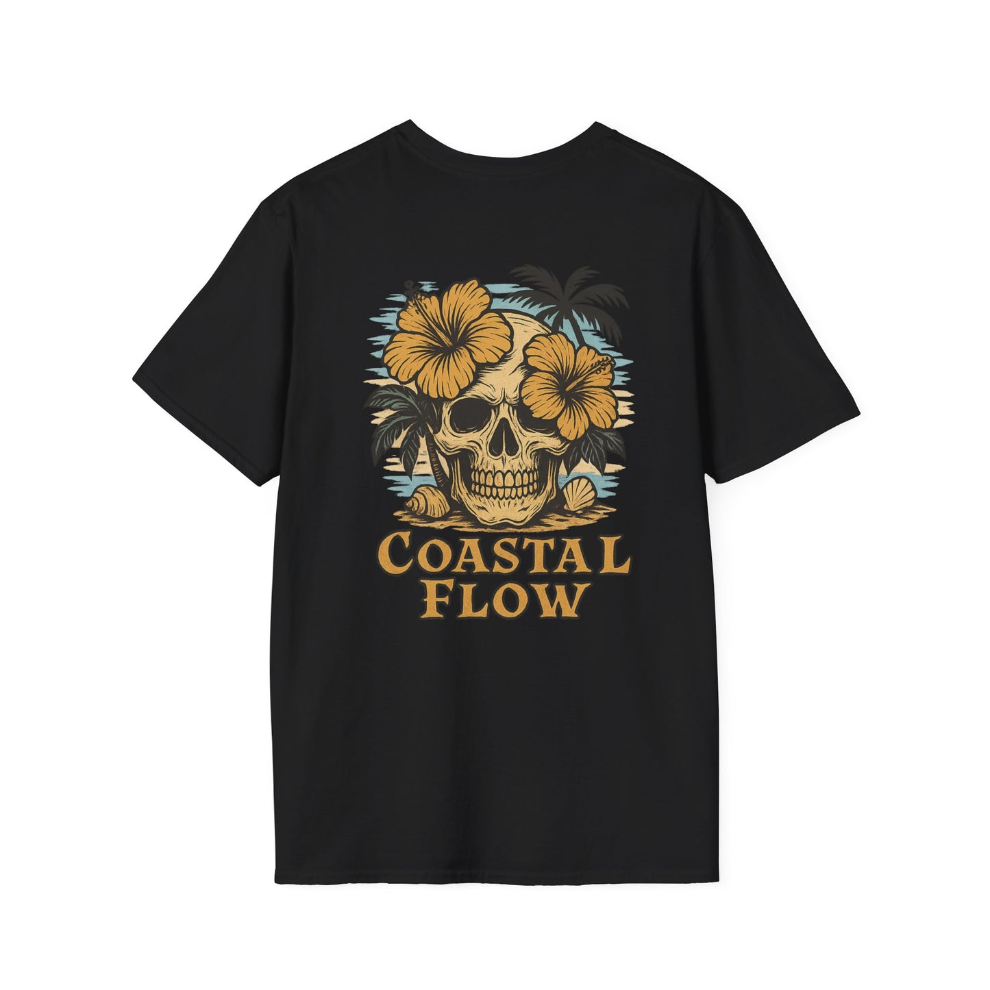 Coastal Flow Colored Skull T-Shirt