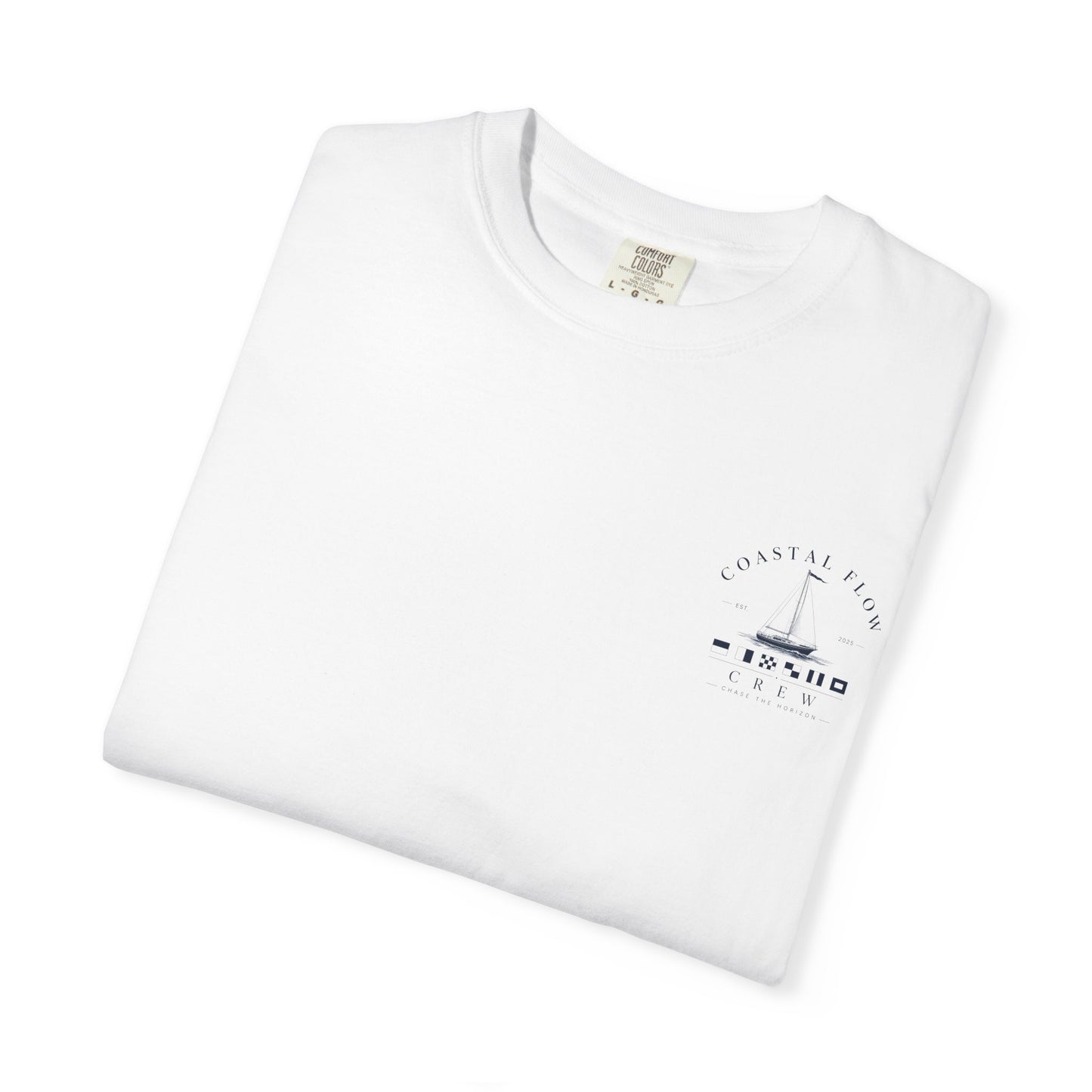 Coastal Flow Crew T‑Shirt — Nautical Sailboat Graphic