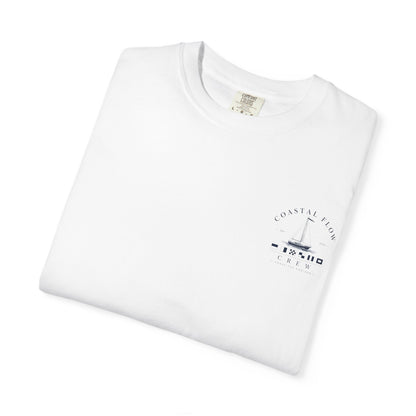 Coastal Flow Crew T‑Shirt — Nautical Sailboat Graphic