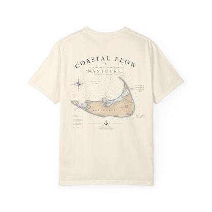 Coastal Flow Nantucket Map T-Shirt