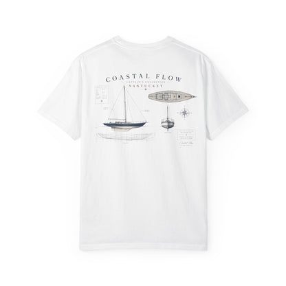 Coastal Flow Sailboat Graphic T-Shirt