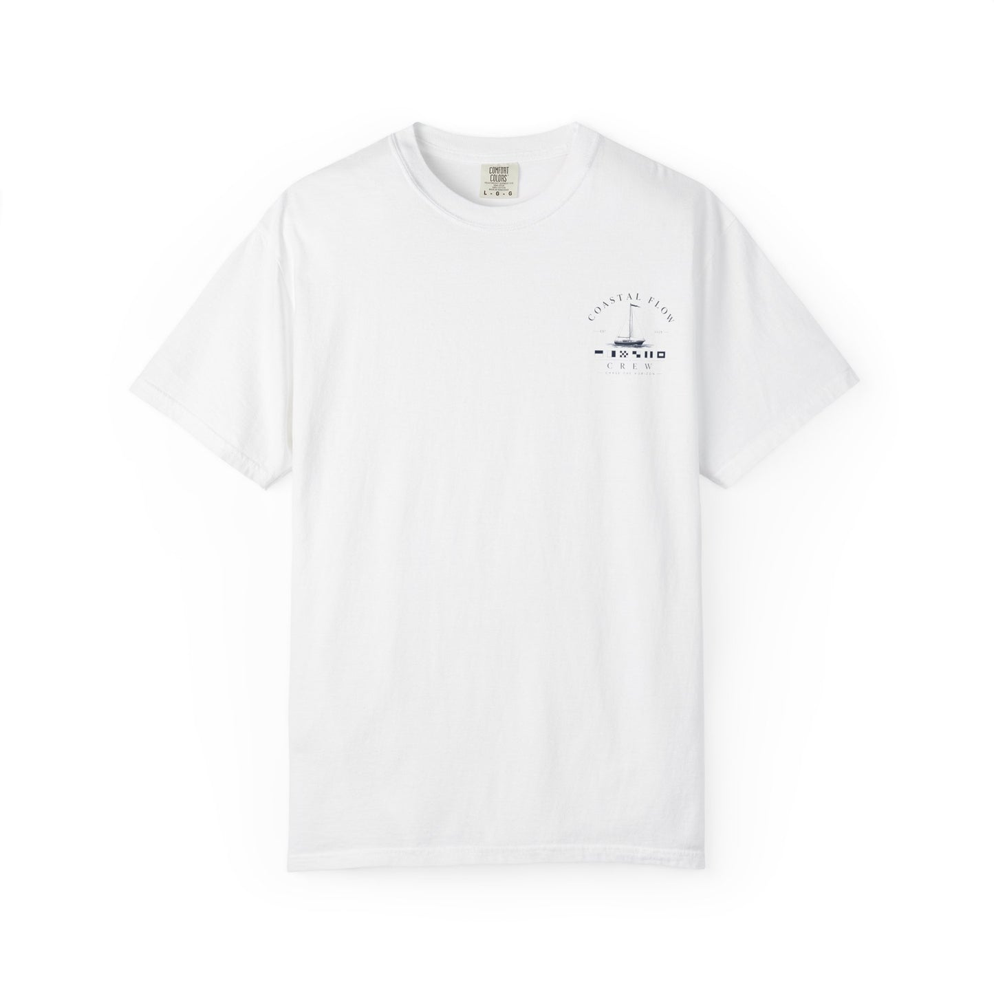 Coastal Flow Crew T‑Shirt — Nautical Sailboat Graphic