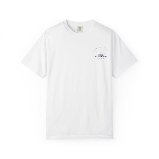 Coastal Flow Crew T‑Shirt — Nautical Sailboat Graphic